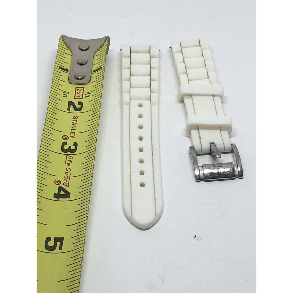 New Fossil Rubber Watch Parts 2 Piece Band Replacement Pins 16mm L121